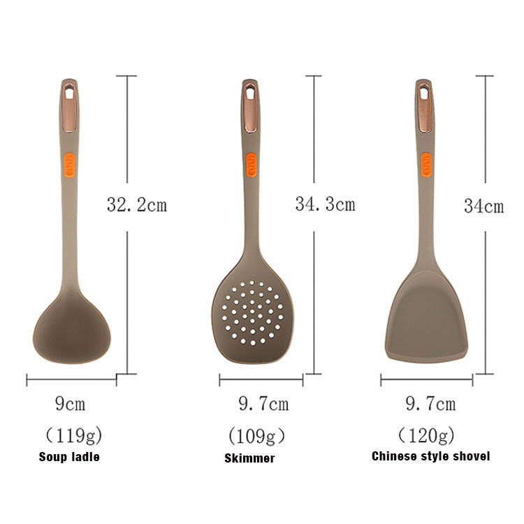 7-Piece Silicone Pack Nylon Cookware Set Spatula