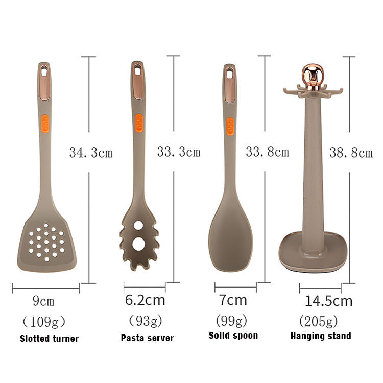 7-Piece Silicone Pack Nylon Cookware Set Spatula